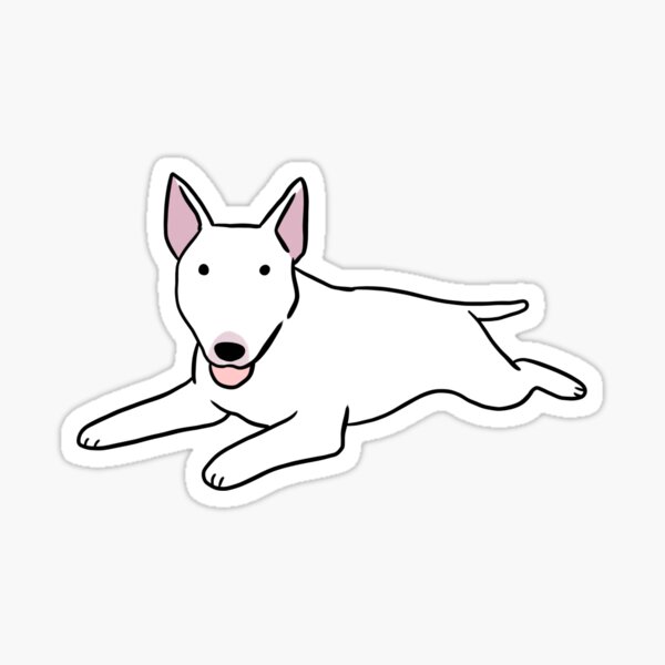 Item preview, Bull terrier dog cute illustration  designed and sold by Yarafantasyart.