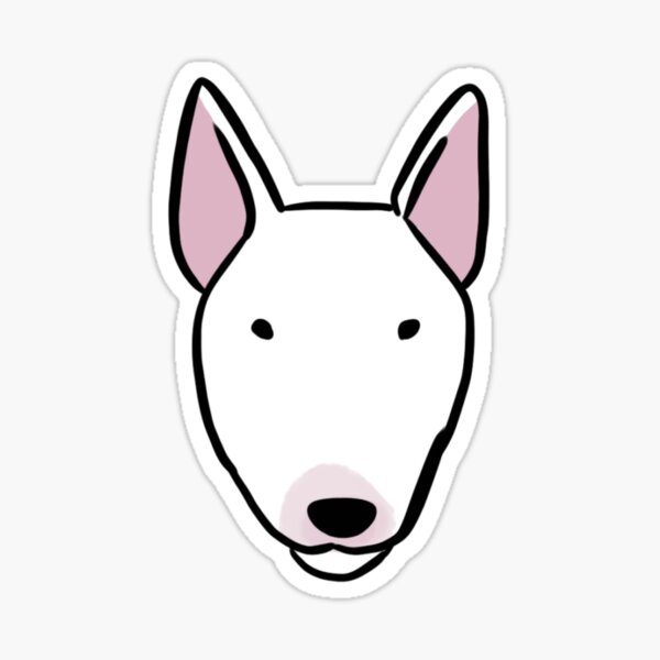 Item preview, Bull terrier dog face cute illustration  designed and sold by Yarafantasyart.