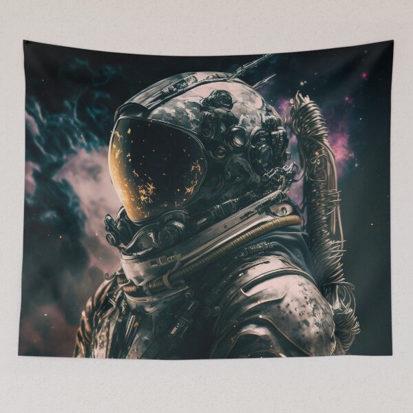 Item preview, a dreaming astronaut looking at space and the milky way 2 designed and sold by popurbanart.