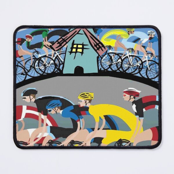 Item preview, The Tour : Abstract Surreal Bicycle Racing Print designed and sold by posterbobs.