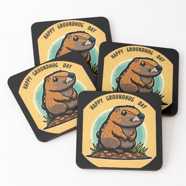 Item preview, Happy Groundhog Day/Groundhog Day Predictions: A Whimsical Illustration designed and sold by LiartVibes.