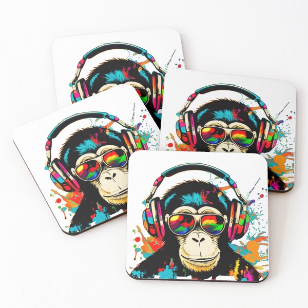Item preview, DJ Monkey multicolored designed and sold by URBAN2023.