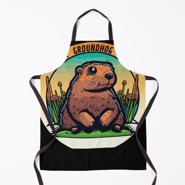 Item preview, Happy Groundhog Day/ Groundhog Day Predictions: A Whimsical Illustration designed and sold by LiartVibes.