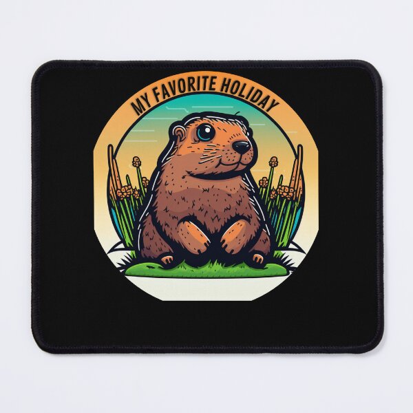Item preview, My Favorite Holiday/ Groundhog Day Predictions: A Whimsical Illustration designed and sold by LiartVibes.