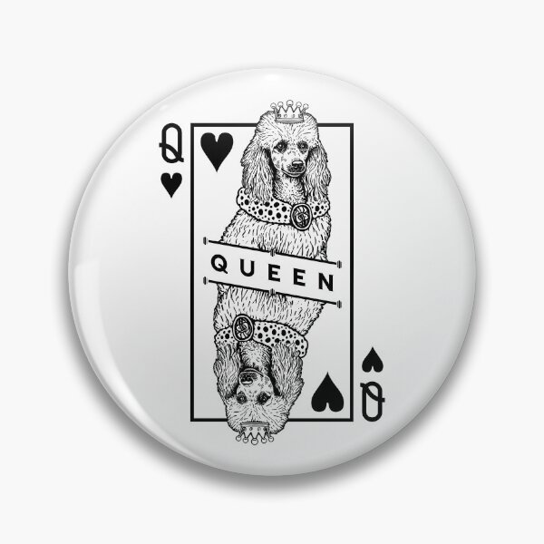 Item preview, Poodle Queen Of Hearts Funny Dog Lover Pop Art designed and sold by GrandeDuc.