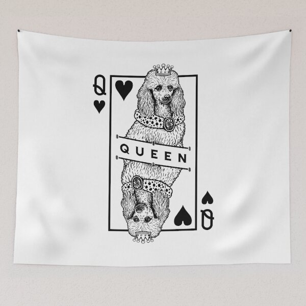 Item preview, Poodle Queen Of Hearts Funny Dog Lover Pop Art designed and sold by GrandeDuc.