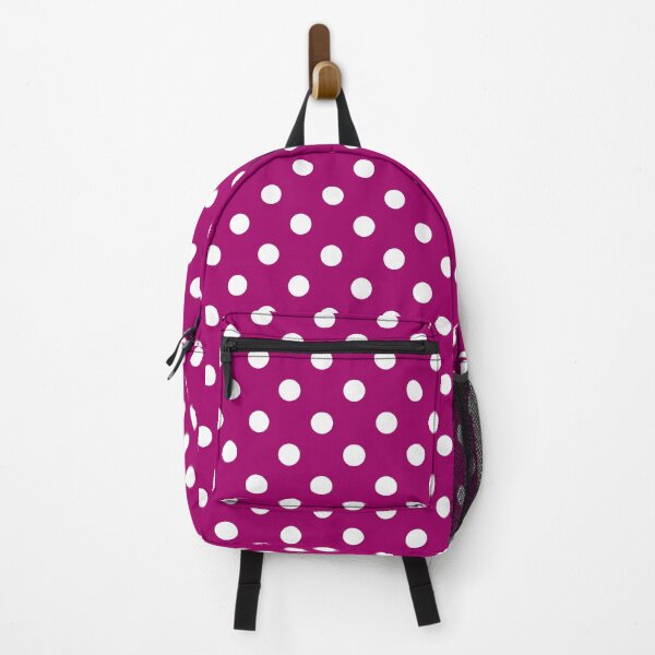 Item preview, White Polka Dots on Dark Magenta designed and sold by POLKAIWERX.
