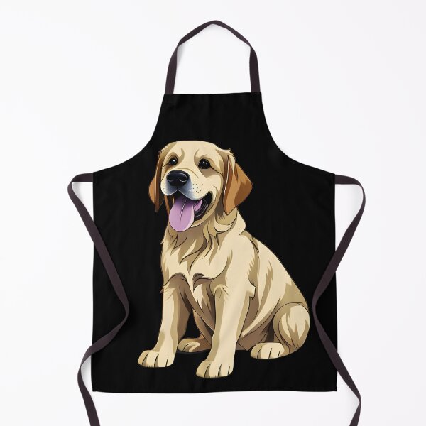 Item preview, Golden Retriever Puppy, cartoon drawing, Ai Generated Art designed and sold by ACC .