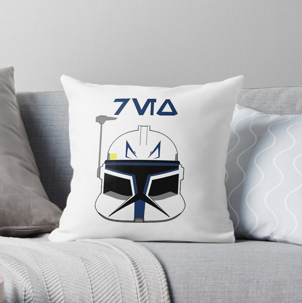 Star Wars The Clone Wars Trooper Helmet Pattern Throw Pillow