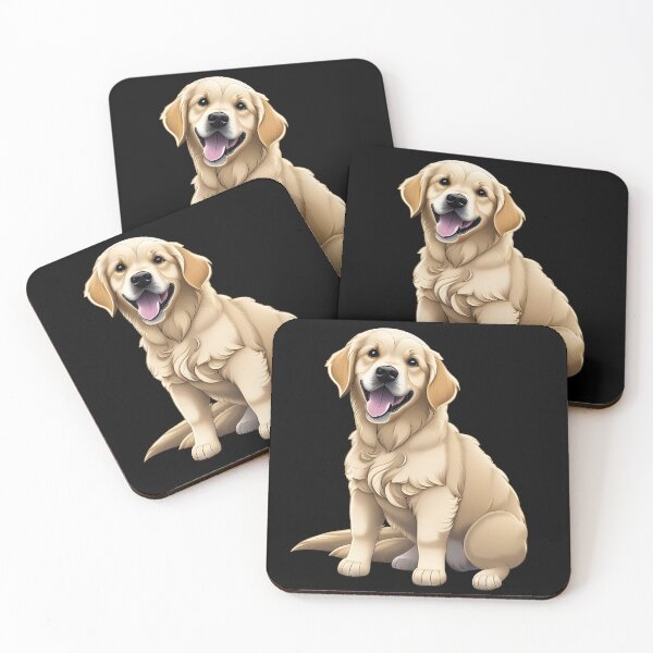 Item preview, Golden Retriever Puppy, cartoon drawing, Ai Generated Art  designed and sold by ACC .
