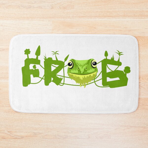 Item preview, green frog lettering designed and sold by AmsaOza.
