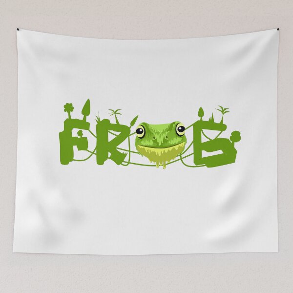 Item preview, green frog lettering designed and sold by AmsaOza.