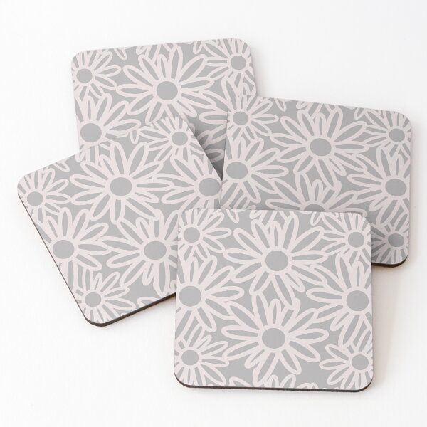Artikelvorschau, Cute Daisy Flower Garden Pattern In Muted Colors Gray Taupe entworfen und verkauft von scorpiolane.