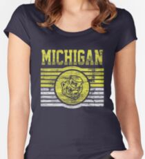 Darren Criss Fox Campaign: Michigan Wolverines Women's Fitted Scoop T-Shirt