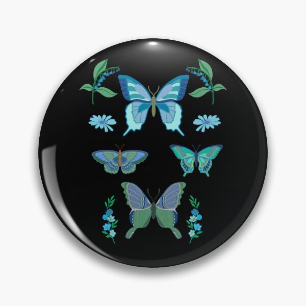 Item preview, Blue moth with moon flower and bluebells designed and sold by Lucych27.