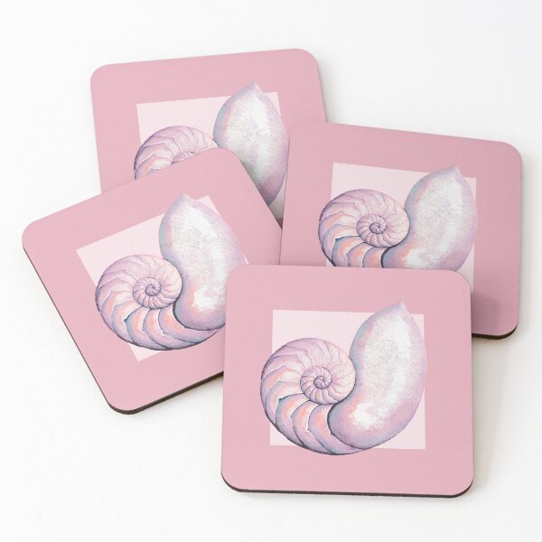 Item preview, Nautilus sea shell in rose designed and sold by LisaLeQuelenec.