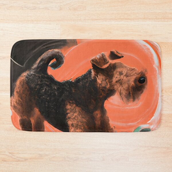 Item preview, Airedale Terrier Playing, charcoal drawing, Ai Generated Art  designed and sold by ACC .