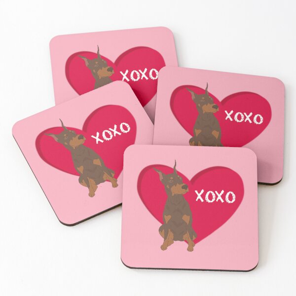 Item preview, Red Doberman Pinscher Valentines Day  designed and sold by KantstandyaC.