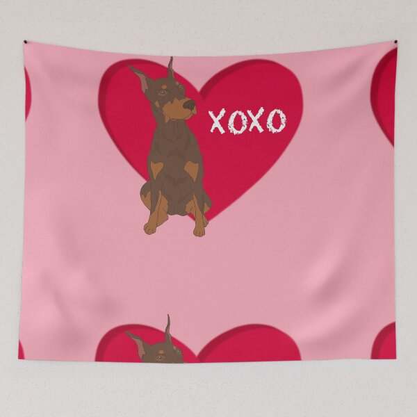 Item preview, Red Doberman Pinscher Valentines Day  designed and sold by KantstandyaC.