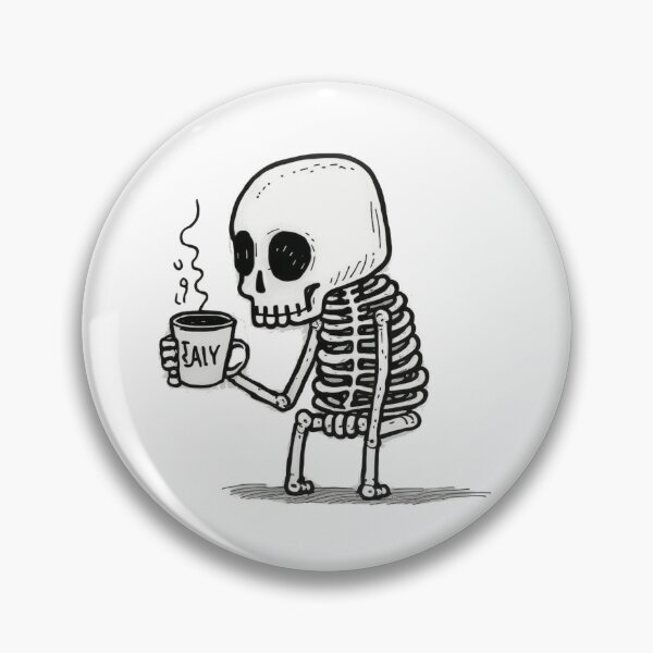 Item preview, Coffee Lovers Skeleton designed and sold by Pralph.
