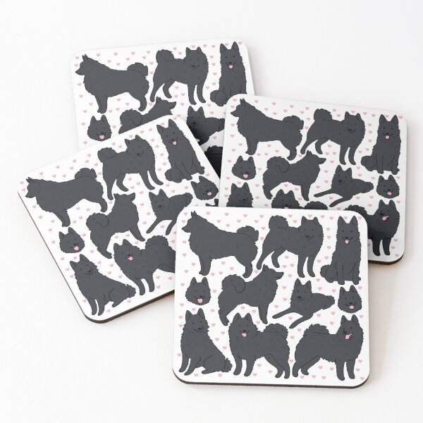 Item preview, Schipperke Dog cute illustration pattern  designed and sold by Yarafantasyart.
