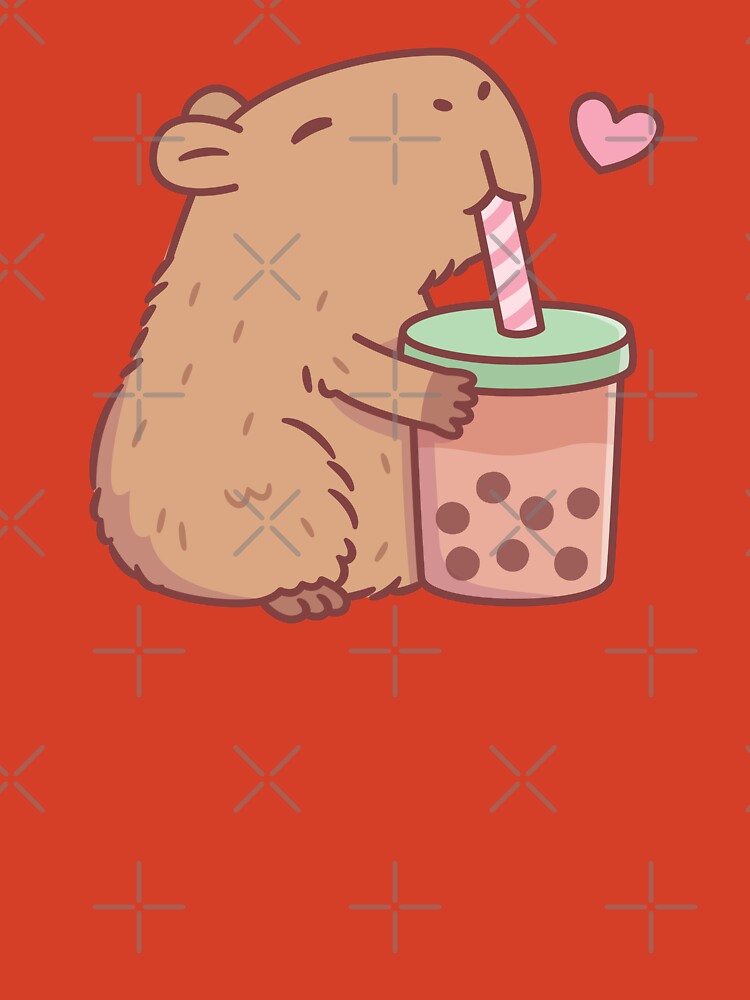 Cute Capybara Loves Bubble Tea by rustydoodle in 2023