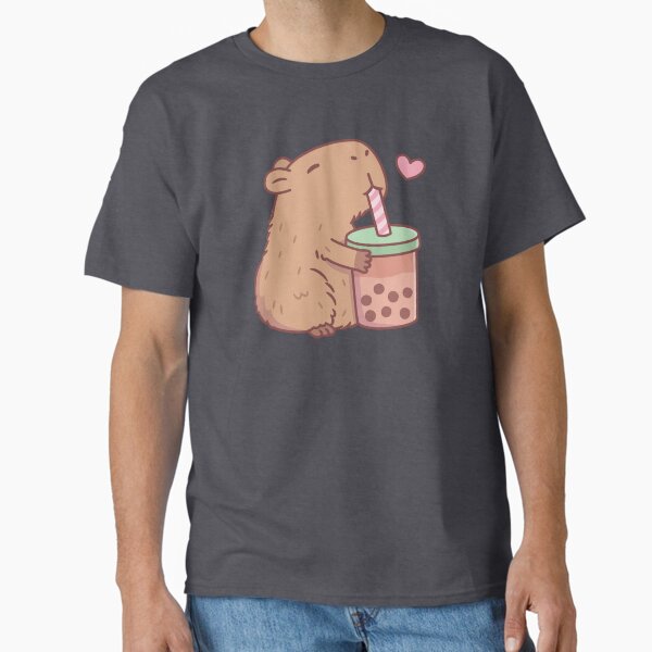 Artikel-Vorschau von Süßes Capybara liebt Bubble Tea, designt und verkauft von rustydoodle.