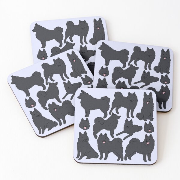 Item preview, Schipperke Dog cute illustration pattern  designed and sold by Yarafantasyart.
