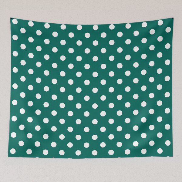 Item preview, White Polka Dots on Cadmium Green  designed and sold by POLKAIWERX.