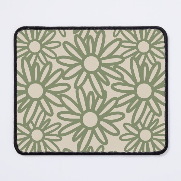 Artikel-Vorschau von Cute Daisy Flower Garden Pattern In Muted Colors Green & Muted Yellow, designt und verkauft von scorpiolane.