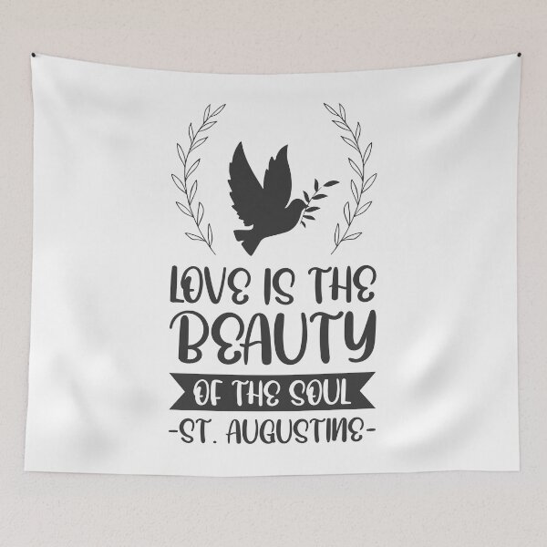 Item preview, Love is the beauty of the soul - Catholic Inspirational Quotes designed and sold by catholicquotes.