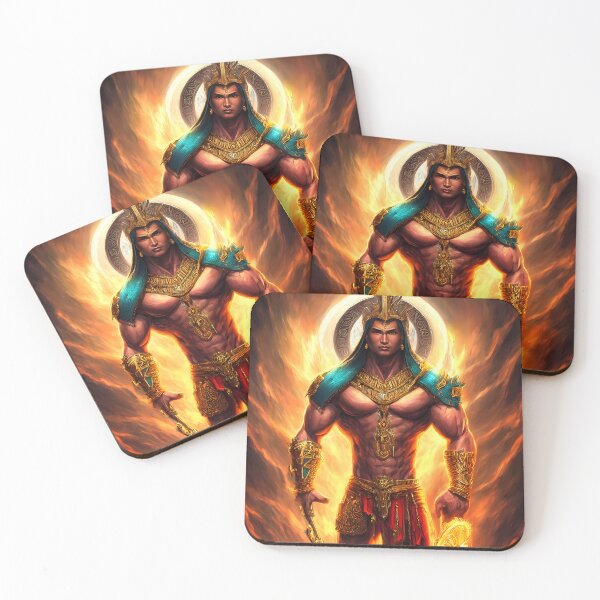 Item preview, Sun God Inti, Gold Fire Details, A.I. Artwork - Gods Collection designed and sold by SpektroDesign.