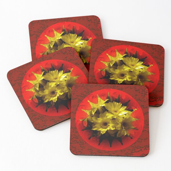 Item preview, Cactus flowers bouquet abstract in Red & Yellow by Iritof designed and sold by iritof.