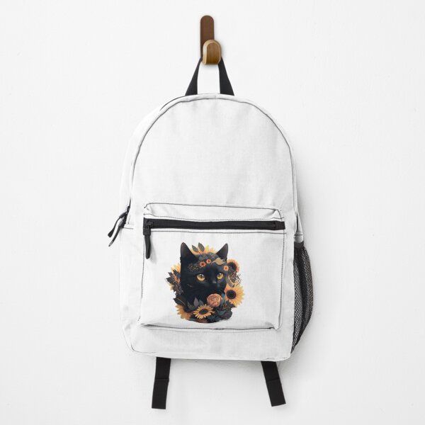 Item preview, black cat with flowers essential designed and sold by youngle.