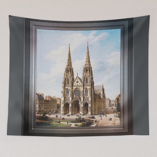Item preview, Église Sainte-Clotilde à Paris by Max Berthelin Remastered Xzendor7 Classical Art Old Masters Reproductions designed and sold by Xzendor7 Digital Art Creations.