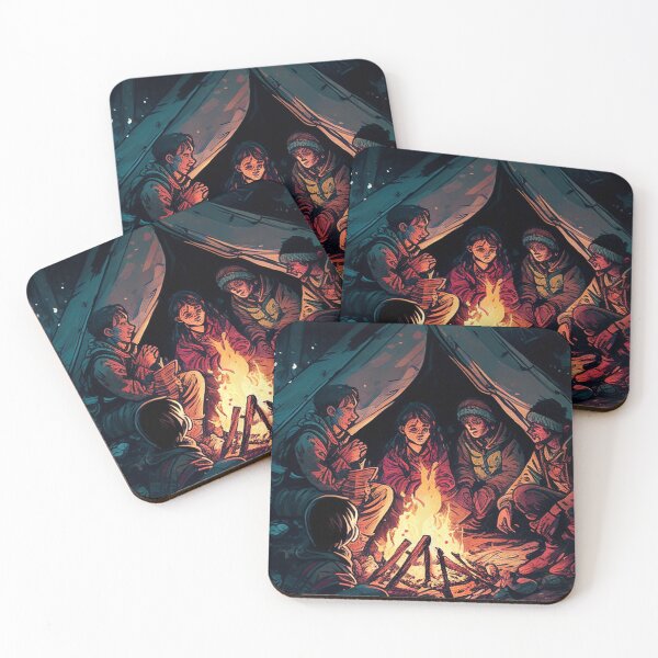 Item preview, A group of survivors in a makeshift shelter designed and sold by eozico.