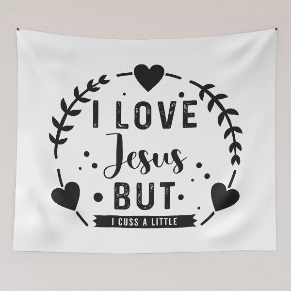 Item preview, I Love Jesus But I Cuss A Little designed and sold by NessiCreates.