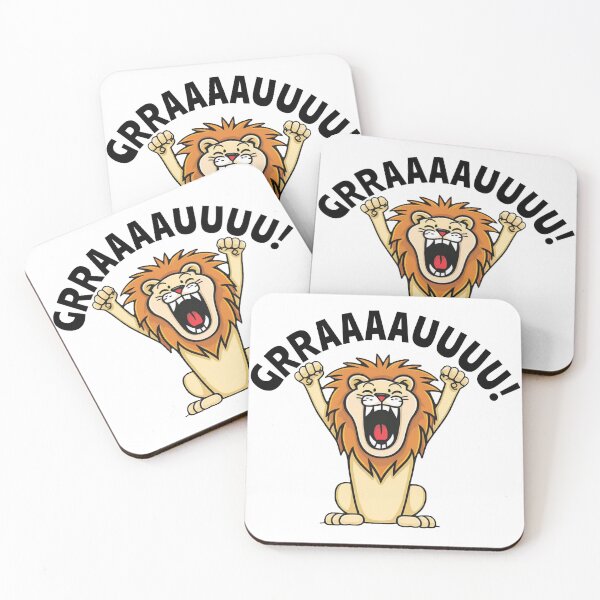 Item preview, Funny Excited Lion Expression Cartoon Sticker designed and sold by dandeklerk.