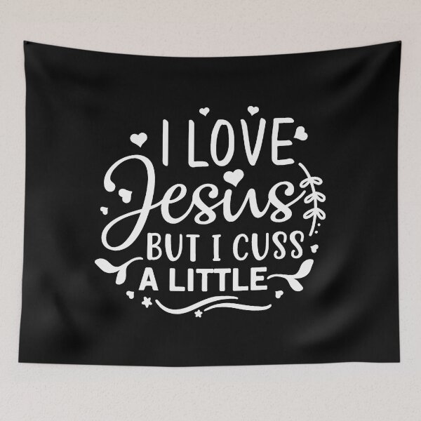 Item preview, I Love Jesus But I Cuss A Little designed and sold by NessiCreates.