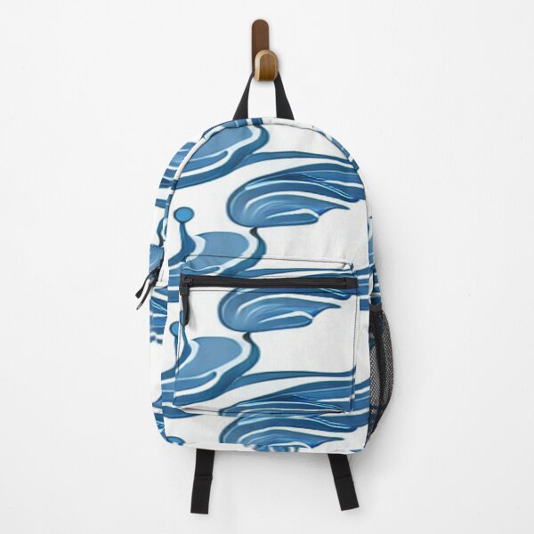 Item preview, Dark Blue Waves Pattern designed and sold by HanaiPrint.