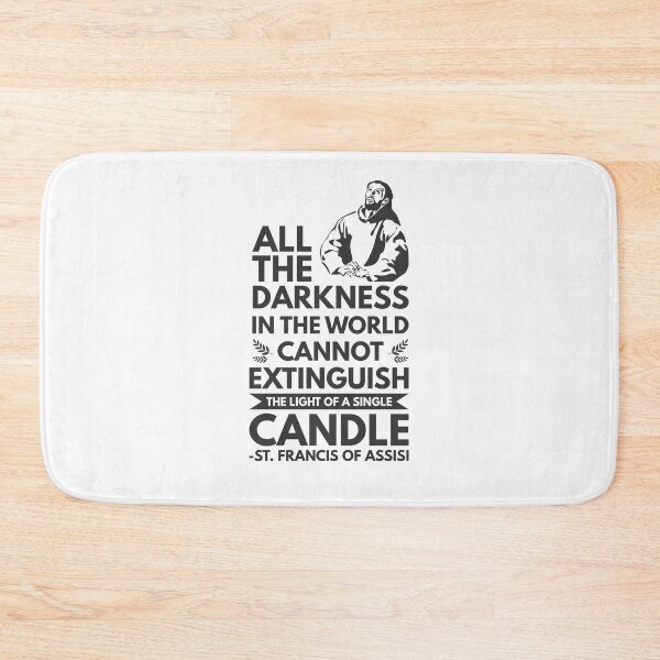 Item preview, All the darkness in the world cannot extinguish the light of a single candle - Catholic Inspirational Quotes designed and sold by catholicquotes.