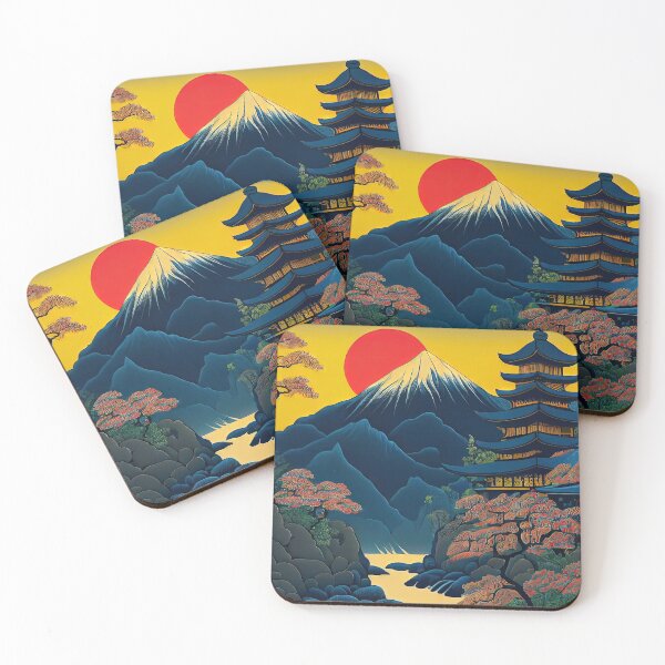 Item preview, Sunset Mountain Temple designed and sold by OccultDreams.