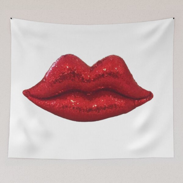 Item preview, Red Hot Lips Shaped Sequin Glitter Kiss Design designed and sold by Poetic4Passion.
