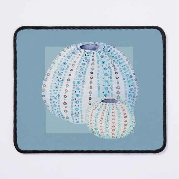Item preview, Urchins in mid blue designed and sold by LisaLeQuelenec.
