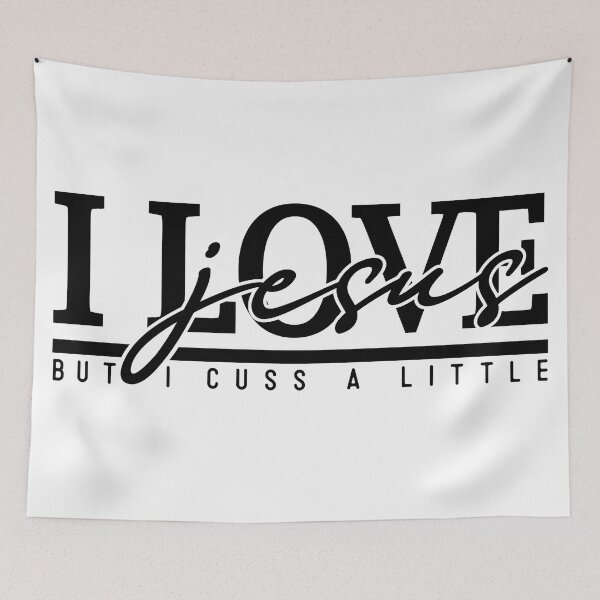 Item preview, I Love Jesus But I Cuss A Little designed and sold by NessiCreates.