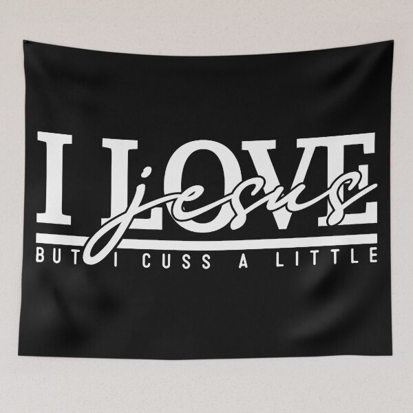 Item preview, I Love Jesus But I Cuss A Little designed and sold by NessiCreates.