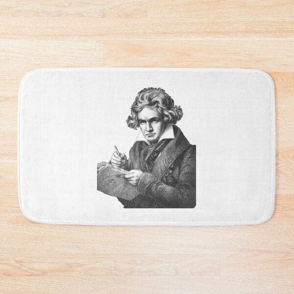 Artikelvorschau, Ludwig van Beethoven (weiß) entworfen und verkauft von Madame Memento.