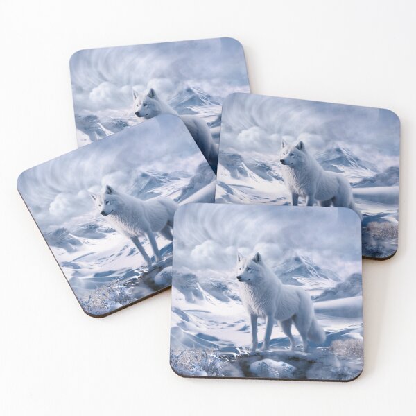 Item preview, White wolf and antarctic snowy landscape designed and sold by KIDEnia.