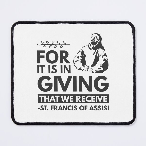 Item preview, For it is in giving that we receive - Catholic Inspirational Quotes designed and sold by catholicquotes.