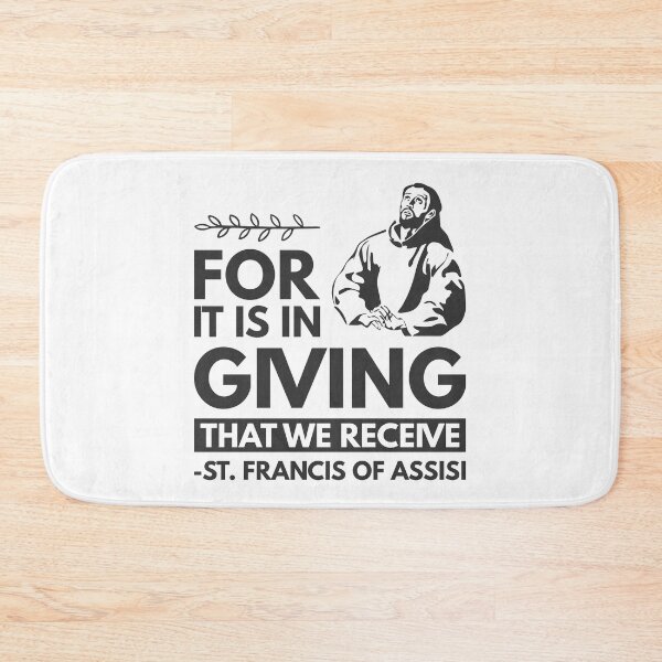 Item preview, For it is in giving that we receive - Catholic Inspirational Quotes designed and sold by catholicquotes.